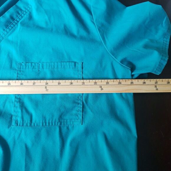 Scrubstar Scrub Top Turquoise Blue Scrubs Medical Vet Dental Size XL - Picture 9 of 9